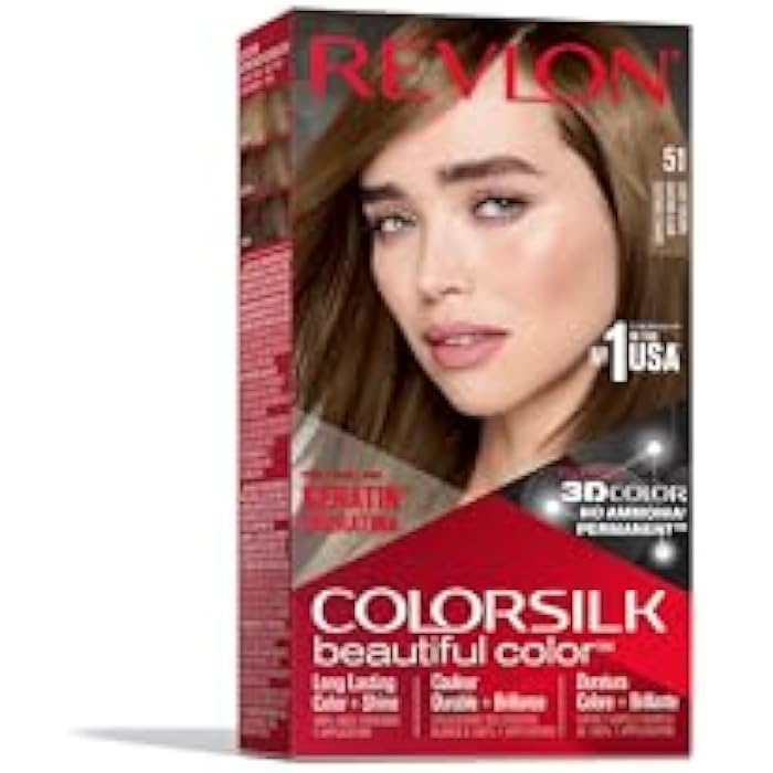 Revlon Colorsilk Ammonia Free Permanent Haircolor Light Brown Cslk 51 - Image 1